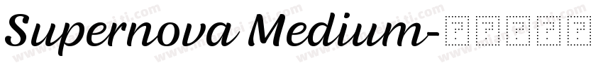 Supernova Medium字体转换